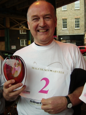 Winner Malcolm Pawley with the trophy