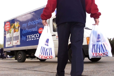 A Tesco.com delivery van