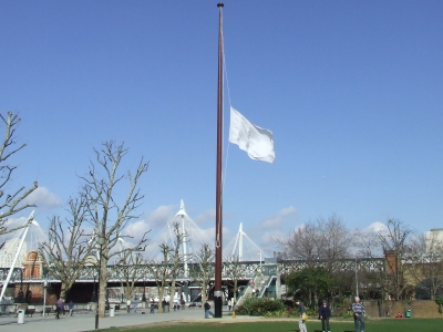 White Flag at Half Mast by Yinka Shonibare