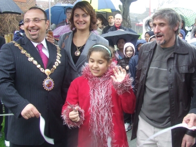 Ribbon-cutting at Paterson Park