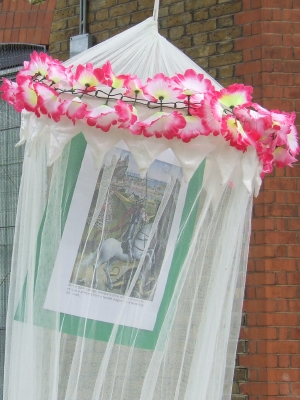 Ethiopian Orthodox shrine to St George (George is 