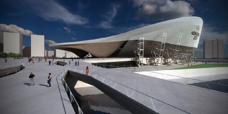 Rendering of the London Olympics Aquatic Centre