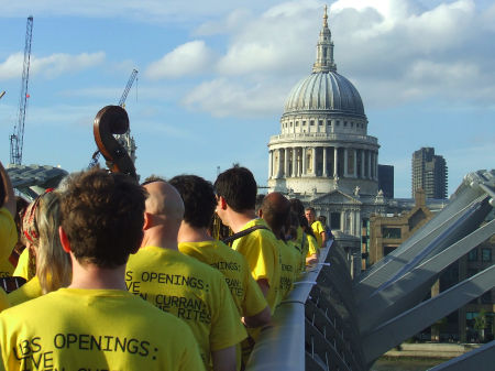 UBS Orchestra on the Millennium Bridge