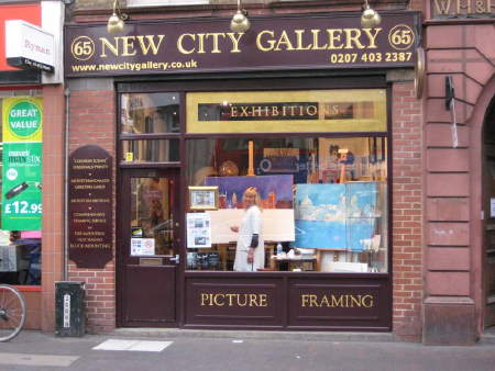 See art in progress in Borough High Street shop window