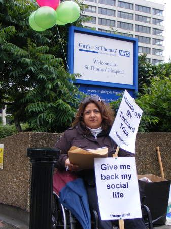 Disabled patients picket hospital open day