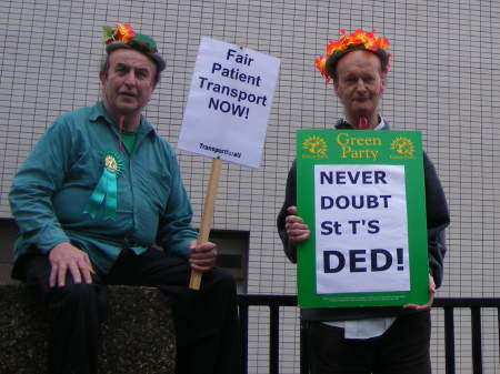 Disabled patients picket hospital open day