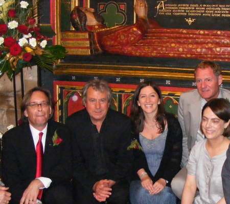 Guests in front of John Gower's tomb