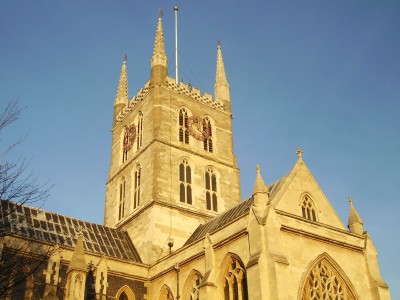 Southwark Cathedral gets holiday makeover from campers