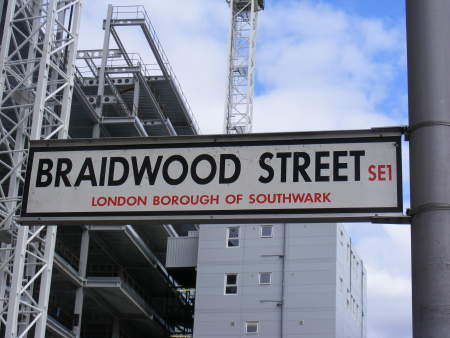 Braidwood Street is the service entrance to the Mo
