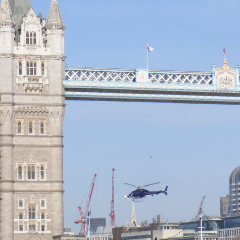 Sherlock Holmes movie filming at Tower Bridge