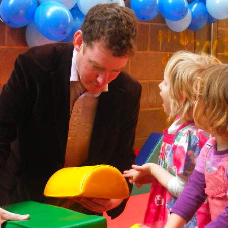 Cllr Nick Stanton listens to a young constituent