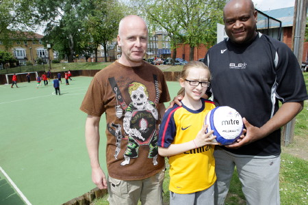 Kick off for revamped football pitch on Swan Mead Estate