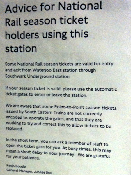 Row over £1 charge for Waterloo East passengers at Southwark Station