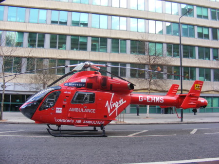 Air ambulance lands in Blackfriars Road after motorcycle accident