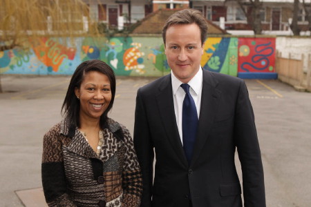 Loanna Morrison and David Cameron