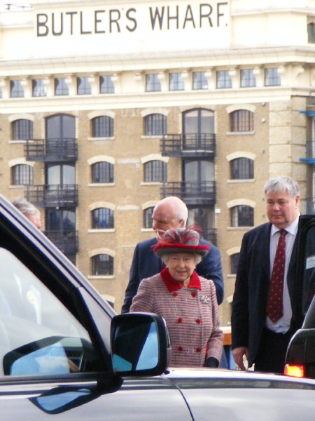 The Queen leaving Tower Bridge