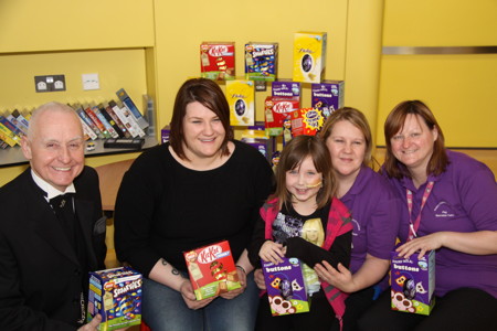 Funeral directors deliver Easter eggs to children’s hospital