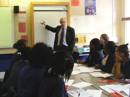 Boris Johnson teaches Latin class at St Saviour’s & St Olave's