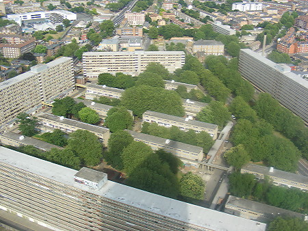 Heygate Estate seen from Strata SE1