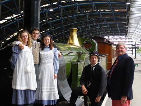 Engineer’s great great grandson visits Waterloo to see Railway Children locomotive