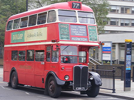 Historic RT buses carry passengers through North Lambeth streets