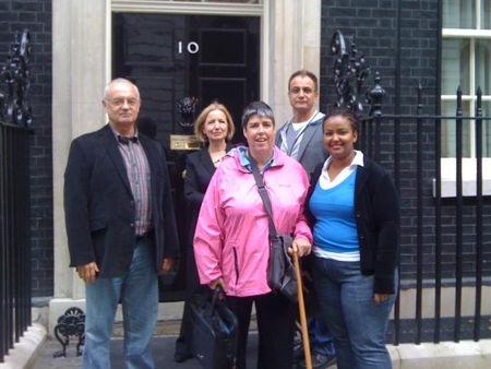 Morley staff and students outside 10 Downing Stree