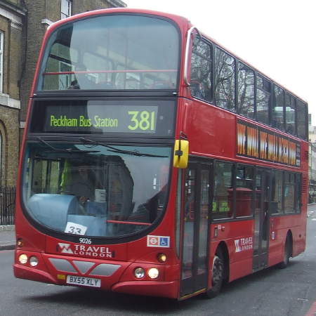 Bus route 381 is operated by Abellio