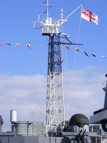 One of the new masts