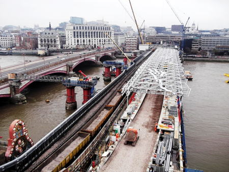 Blackfriars Thameslink track switch completed
