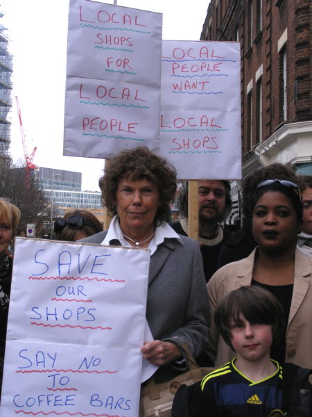 Kate Hoey MP joins residents for ‘save our shops’ protest in The Cut