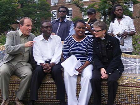 Simon Hughes MP with Tim and Grace Idowu and Revd 