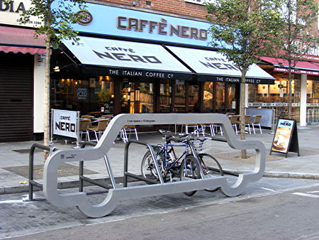 Car-shaped bike rack migrates from Lower Marsh to The Cut
