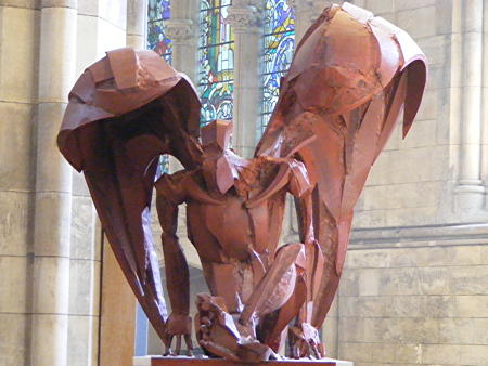 Sophie Dickens' Four Evangelists sculptures at Southwark Cathedral