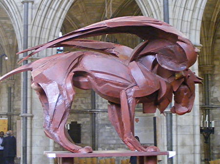 Sophie Dickens' Four Evangelists sculptures at Southwark Cathedral