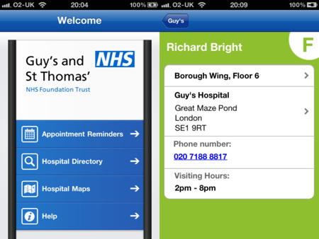 Guy’s and St Thomas' hospitals launch iPhone app