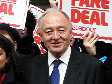 Ken Livingstone at London Bridge for first photo opportunity of 2012 mayoral race