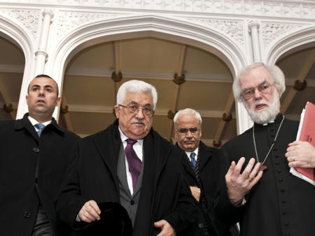 Mahmoud Abbas and Rowan Williams