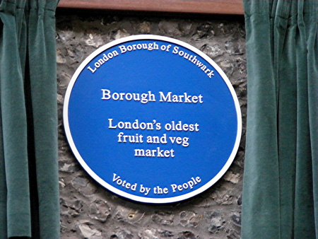 Borough Market blue plaque unveiled by Mayor of Southwark