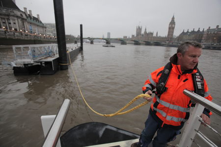 London Eye Millennium Pier extension installed