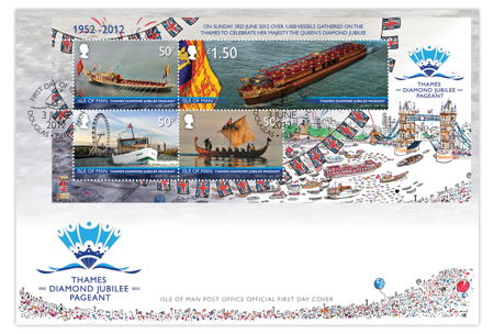 London Eye features on Isle of Man Diamond Jubilee postage stamps