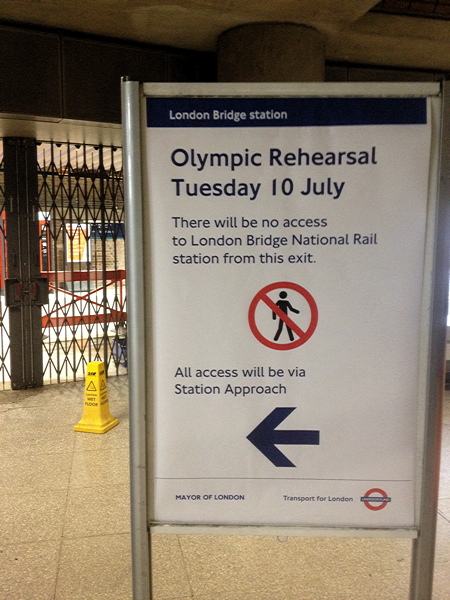 London Bridge Station holds second Olympics rehearsal