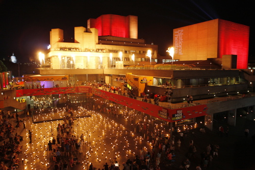 South Bank’s National Theatre ablaze for Olympic celebrations