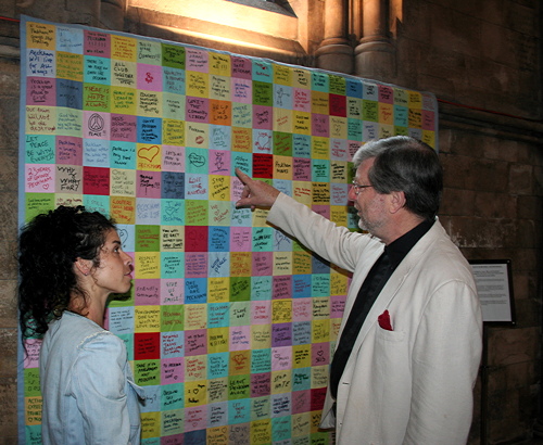 Peckham post-riot Post-it note patchwork on show at cathedral