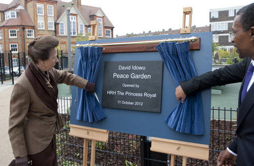 Princess Royal opens David Idowu Peace Garden at Walworth Academy