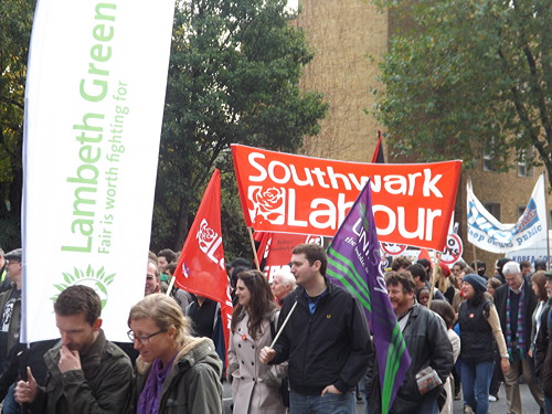 Southwark Labour cabinet members and anarchists join TUC march