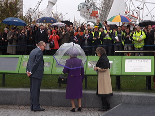 Queen visits Jubilee Gardens and BFI Southbank