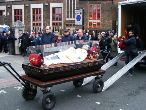 Relics of St John Bosco brought to Southwark