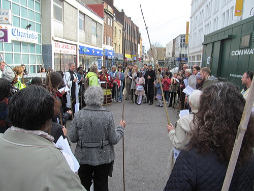 Waterloo church revives custom of ‘beating the bounds’ of parish