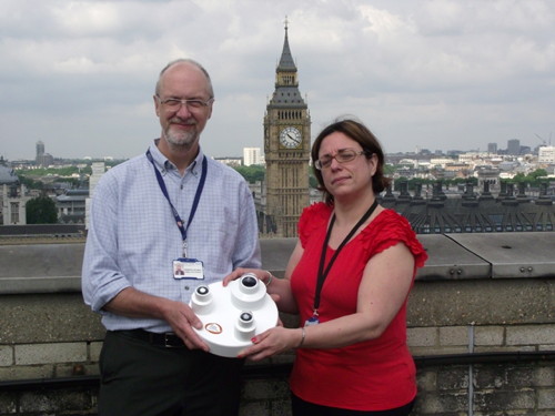 UV monitor installed on roof of St Thomas' Hospital