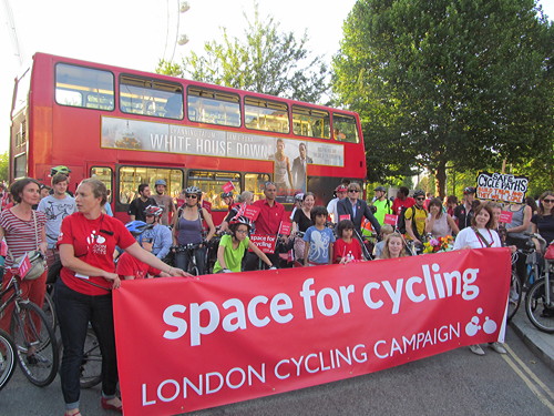 Thousands of cyclists join South Bank protest